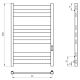 Полотенцесушитель электрический Laris Гефест ЧК П7 500х800 R 73207615 Белый муар
