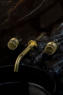 Встраиваемый смеситель для раковины Boheme Aura 152-2-MG-A золото матовое