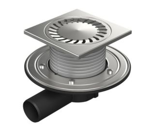 Душевой трап Paini 381E с решёткой Sun 15см хром глянец