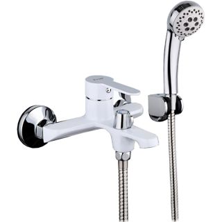 Смеситель для ванны и душа Frap F3241 хром белый