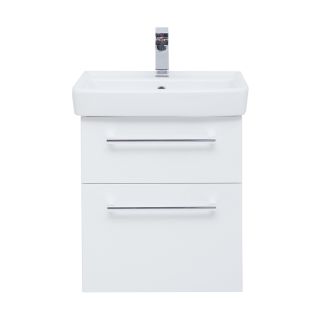 Тумба подвесная Dreja.Rus Q MAX 55 под умывальник Q-55, белый глянец