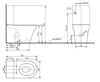 Крышка-сиденье TOTO MH VC10047NN белый