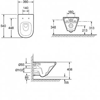 Унитаз подвесной  Jacob Delafon MODERN LIFE E77725-0