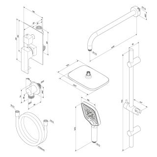 Встраиваемая душевая система Damixa Gala 953530000 хром