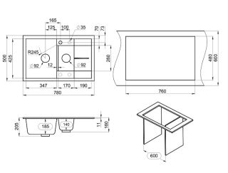 Мойка кухонная Granula GR-7802 шварц