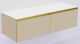 Тумба под раковину Armadi Art Quatro 790-M2-140(70+70)-D-MG+LD 140 см с подсветкой бежевый/золото матовое