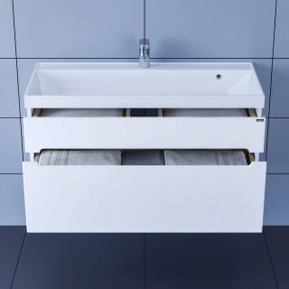 Тумба под раковину СанТа Лондон 224008л 100см белый