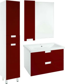 Зеркало-шкаф Bellezza Пегас 90см левый красный 00000008064