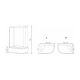 Душевая кабина Timo Standart левая 85x120x220см T-5520 L