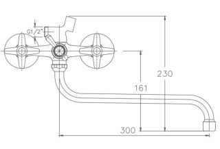 Смеситель для ванны Haiba HB2220 хром