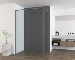 Душевой уголок Vincea Ultima VSR-7UL1012CLGM, 1200*1000, вороненая сталь, стекло прозрачное