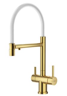 Смеситель для кухни Splenka S70.63.03 с подключением фильтра золотой сатин