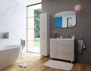 Напольная тумба под раковину Эстет Barcelona ФР-00003583 П 90см два ящика одна дверь