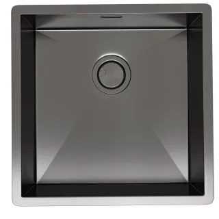 Мойка кухонная Reflexion Como 44-BL RX2044BLS оружейная сталь