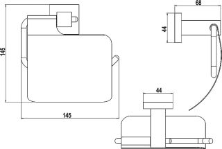 Держатель для туалетной бумаги Timo Selene золото матовое 17042/17