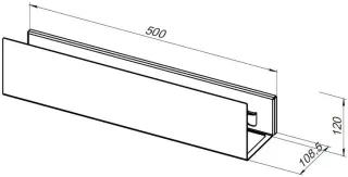 Полка Aquanet Магнум 341533 50 см чёрный матовый