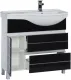 Тумба под раковину Aquanet Доминика 181968 R 90 см чёрный/белый