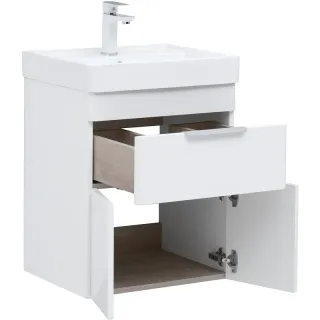 Тумба под раковину Aquanet Ирис New 310147 50 см белый глянец