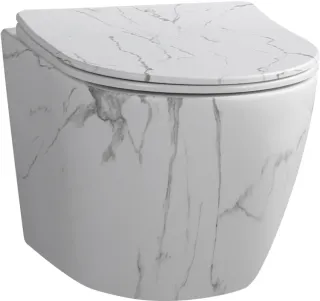 Унитаз подвесной Milleau VORTEX N MYL038BMAW белый мрамор