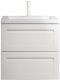 Подвесная тумба под раковину Art&Max Platino 58см белый глянцевый AM-Platino-580-2C-SO-BL