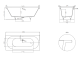 Ванна из искусственного камня Salini Ornella Axis Kit S-Sense 103513GRF 170x75см RAL полностью