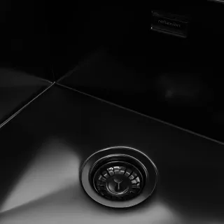 Мойка кухонная Reflexion Iseo 50-BL RX2250SS оружейная сталь