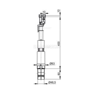 Сливной механизм AlcaPlast для Slimmodul A09B