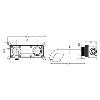 Автоматический смеситель для раковины Boheme Tech 158/2-NB брашированный никель