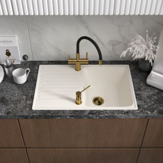 Мойка кухонная Reflexion Bolero 74-WH RF0574WH белый