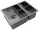 Мойка кухонная Paulmark Gerberg PM225944-GML левая воронёная сталь