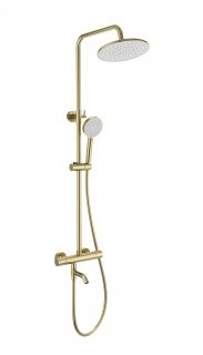 Душевая стойка Wonzon & Woghand INN 4 WW-B3047-A1-BG с термостатом брашированное золото