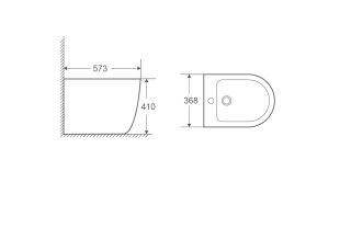 Биде WeltWasser  WW MERZBACH 003 MT-BL 10000006095