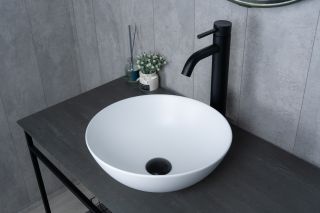 Раковина Gid 9081wm 51244 накладная белая матовая 36x36x14