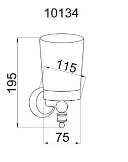Стакан Boheme Vogue Bianco хром 10134