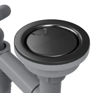 Выпуск для кухонной мойки Reflexion Part RX9003BL оружейная сталь