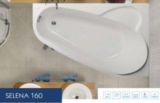 Акриловая ванна VagnerPlast Selena VPBA163SEL3PX правая 160x105см белый