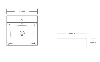 Раковина Cerutti SPA CR7602B 42см белый