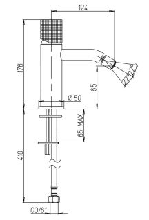 Смеситель для биде Paini Cox Grip 7GPZ304 чёрный матовый