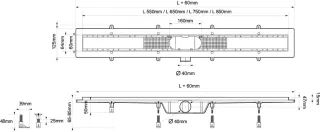 Душевой лоток Milleau Flow M550FB 55 см черный