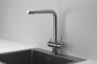 Смеситель для кухни Granula Kitchen Space 7011, СТАЛЬ САТИН