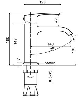 Смеситель для раковины Raglo R02.10 хром
