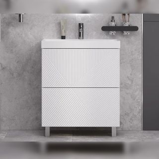 Тумба под раковину напольная Velvex Edge tn.EDG.9696.70.2Y белый глянец, 70 см