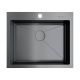 Мойка кухонная Omoikiri Akisame 59-GM нерж.сталь/вороненая сталь