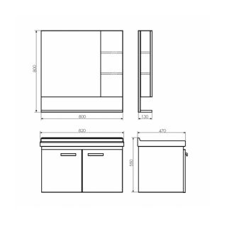 Comforty Тумба-умывальник "Рига-80" дуб сонома с раковиной Comforty 9335-80