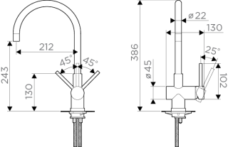 Смеситель для кухни Omoikiri Sendai