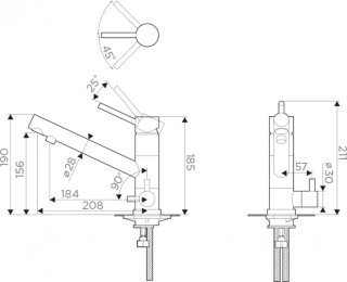 Смеситель для кухни Omoikiri Tonami-BE
