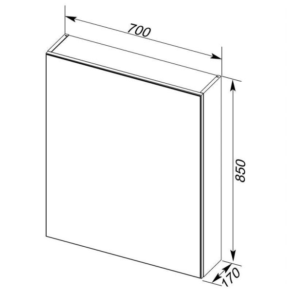 Зеркало-шкаф Aquanet Алвита 70 белый