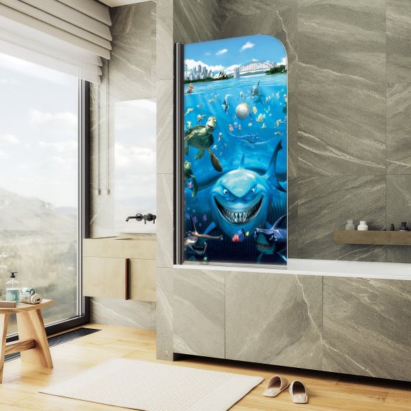 Шторка на ванну MaybahGlass ФП005 MGV-929-ФП005-6 70см фотопечать