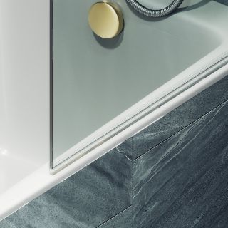 Шторка на ванну MaybahGlass MGV-764-3 40см золото