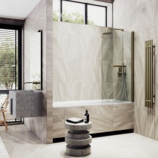 Шторка на ванну MaybahGlass MGV-788-2 80см бронза